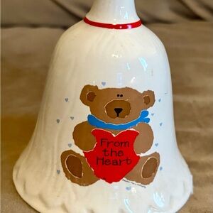 Ceramic Bell with Teddy Bear Design
